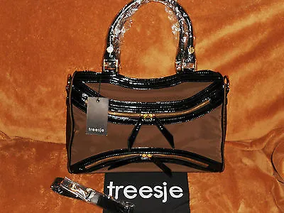 $119.99 • Buy Treesje Asher Satchel Patent Leather + Chocolate Nylon NWT MSRP $495 REDUCED !!!