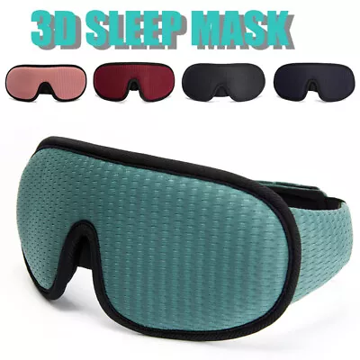 $8.48 • Buy New 3D Sleeping Eye Mask Block Out Light Soft Padded Travel Sleeping Aid EyeMask