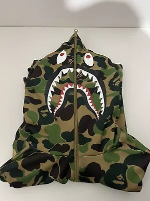 Adidas X BAPE Superbowl- Shark Hoody Green Camo - Size L • $800