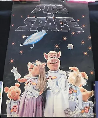 VTG MUPPETS PIGS IN SPACE MOVIE POSTER MISS PIGGY 1976 1978 LARGE SZ 39 X27  • $70