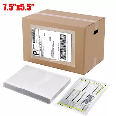 100-4000 7.5x5.5 Clear Packing List Envelopes Shipping Top Loading Slip Pouches • $192.87