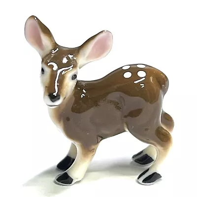 Vintage Bug House Miniature Bone China Spotted Deer Fawn Figurine Glossy Finish • $8.99