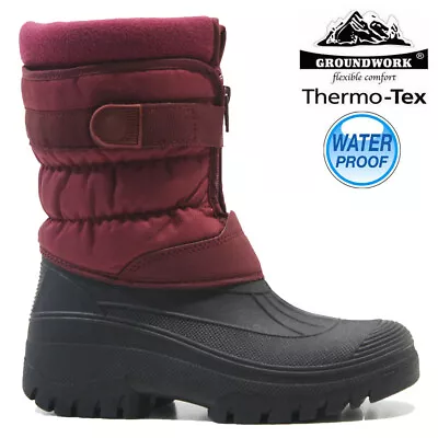 £24.95 • Buy Ladies Winter Snow Boots Waterproof Mucker Thermal Wellingtons Fur Boots Size