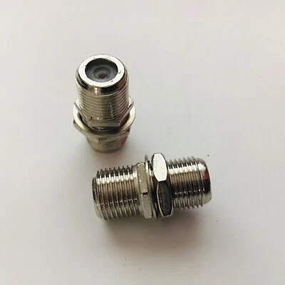 £1.75 • Buy F Type Satellite Plug  Barrel Coupler Junction Connector Joiner Coaxial Cable