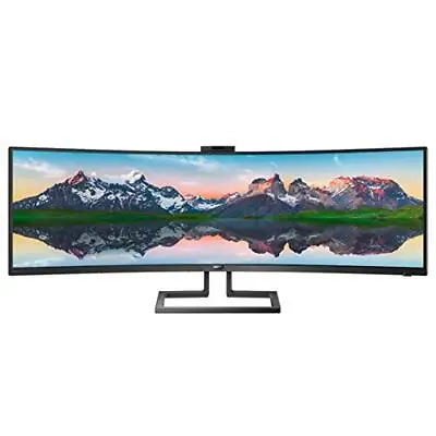 Philips 499P9H 48.8  Dual Quad HD (DQHD) Curved Screen WLED LCD Monitor (499P9H) • $1104.76