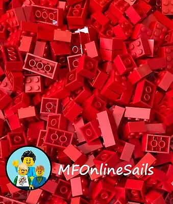 $9.75 • Buy 50 Red LEGO  Big Bricks  2x2 2x3 2x4 & UP! - Random Basic Bulk Lot