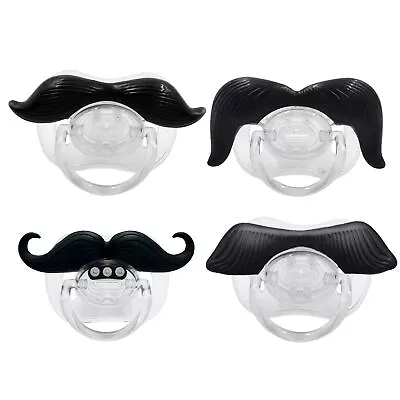 Funny Moustache Dummy Dummies Pacifier Novelty Baby Child Soother Lips Joke • $7.65