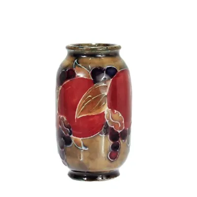 Antique Miniature Moorcroft Pottery Pomegranate Vase With Mottled Yellow Ground • $895