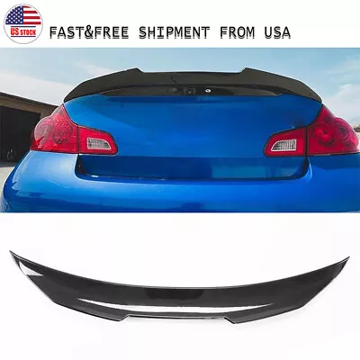 For Infiniti G35 G37 4Door Sedan PSM Rear Trunk Spoiler Wing Lip Carbon Fiber US • $109.99