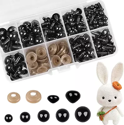 Safety Eyes For Crochet Toys135pcs Doll Eyes And NosesCraft Teddy Bear Eyes Mm • £6.51