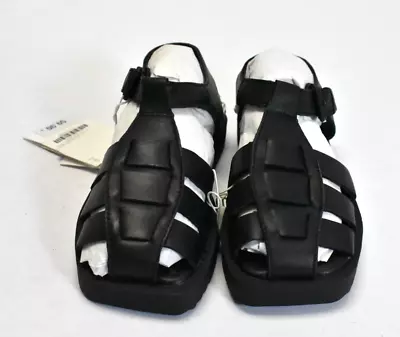 $57.99 • Buy Zara Black Flat Cage Fisherman Sandal Strap Size 29 US 12