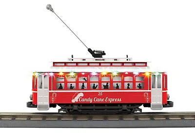MTH 30-5237 Christmas Trolley Candy Cane Express With Lights- Special Run • $109.99
