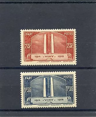 FRANCE Sc 311-2 (YT 316-7)*F-VF LH (75c WITH MICRO GUM DOT) $50 • £13.30