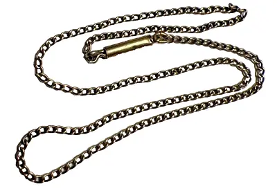 12K Yellow Gold Antique Ankle Bracelet Cable Link Barrel Clasp 10  Long • $96