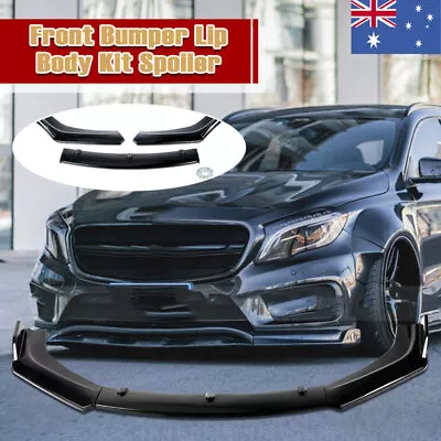 For Ford Focus RS ST Gloss Black Front Bumper Lip Body Spoiler Splitter Kit AU • $54.95