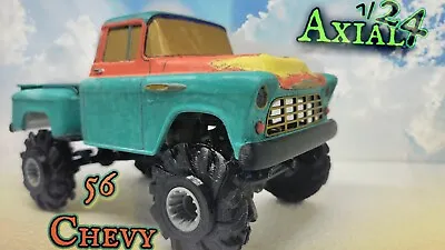 1956 Chevy Stepside 3100 Body Fits Axial SCX24 1/24 Deadbolt C10 Jeep Crawler  • $48