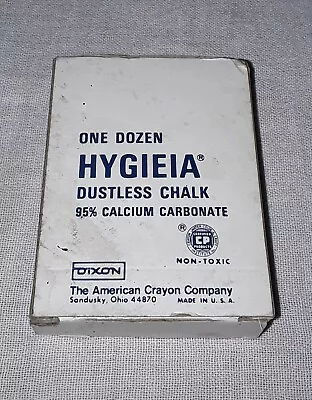 Vintage Hygieia Dustless Chalk Dixon The American Crayon Company Unused Nos • $1.49