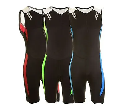 Mens Cycle Bib Shorts Triathlon Leggings Long Ride Pad Hivis Black Cycle Tight  • £12.34