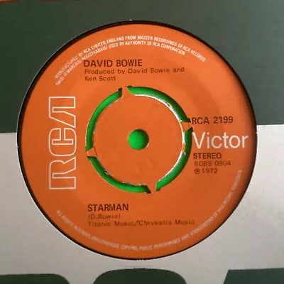 David Bowie 7” Vinyl Single “ Starman “ 1972 “ Suffragette City “  RCA 2199 A2 • £1.99