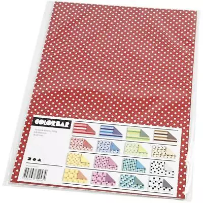 16 Sheets Assorted Colour Double Sided Patterned Paper 100g A4 Craft 26020 • £4.45