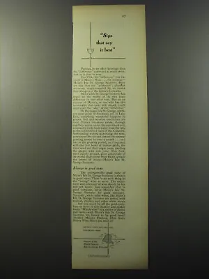 1953 Meier's Isle St. George Sauterne Wine Ad - Sips That Say It Best • $19.99