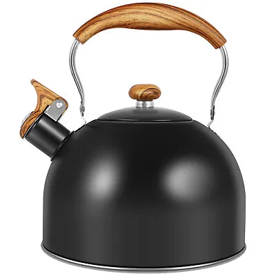 New Typhoon Living Stove Teapot Whistling Kettle 2.5 Litre Black Top Tea Potsཊ • $36.11