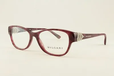 New Authentic Bvlgari Glasses 4078B 5287 Cherry Marble 53mm Frames Eyeglasses RX • $254.74