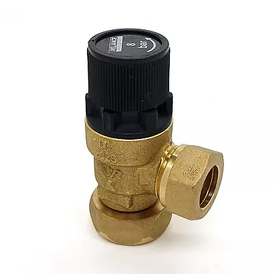 £33.49 • Buy Heatrae Sadia Megaflo 8 Bar Offset Nut Metal Expansion Pressure Relief Valve 956