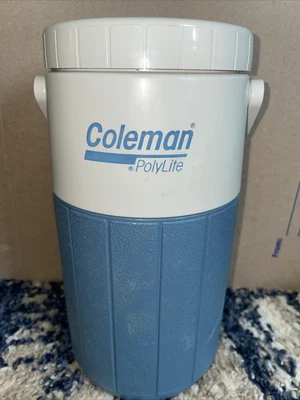 $12.60 • Buy Vintage Coleman Polylite Blue 5590 1/2 Gallon Water Jug Cooler Thermos