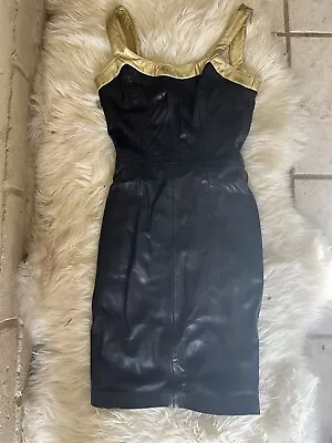 Michael Hoban - North Beach Vintage 90’s Black Leather Dress. Size 3/4. • $260