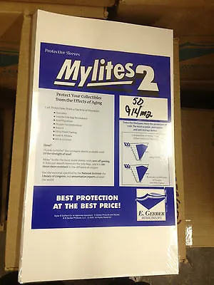 $59.99 • Buy 50 CGC Graded, E. Gerber Mylites 2 COMIC BOOK BAGS, 914M2, 2 Mil Thick