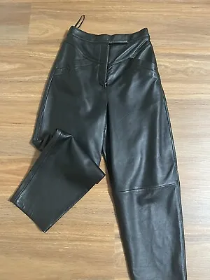 Manning Cartell  Black Leather Pants Size 8 BNWT • $265