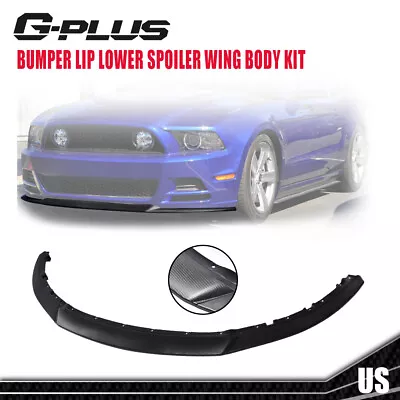 Fit For 13-14 Ford Mustang R Style Front Lip Chin Spoiler Carbon Fiber Look New  • $27.73