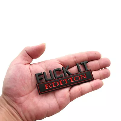 FUCK-IT EDITION Black & Red Logo Emblem Badge Decal Stickers Car Accessories  • £5.71