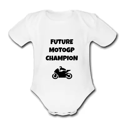 FUTURE MOTOGP WINNER Babygrow Baby Vest Grow Bodysuit MOTORBIKE RACING • £9.99