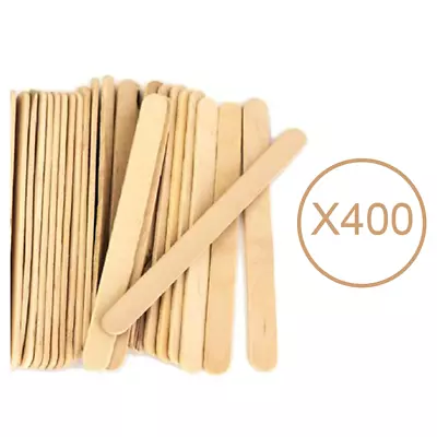 New 400pc Natural Wooden Craft Stick Paddle Pop Sticks Ice Cream Coffee Stirrer • $13.95