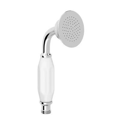  Large Traditional Victorian Shower Head Handset Bath Mixer Ceramic Handle Chrom • £15.99