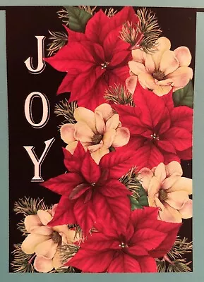 Joy Poinsettia Magnolia Christmas Flower Winter Mini Window Garden Yard Flag New • £8.66