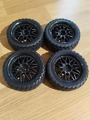 Rc Car Touring Car 1/10 Scale Wheels And Tyres Set 12mm Hex • £14.99