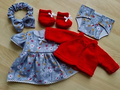 £11.99 • Buy My First Baby Annabell/14 Inch Doll 5 Piece Silver Grey Floral Dress Set (82)