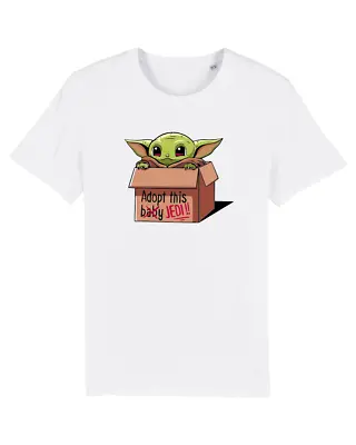 Kids Adult Adopt This Baby Jedi Baby Yoda Mandalorian Star Wars Funny T-Shirt  • £7.99