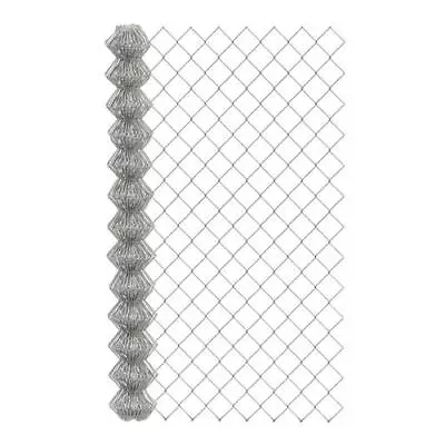 $68 • Buy 4' X 10' 11.5 Gauge Compact Knuckle Galvanized Steel Chain Link Fence Fabric