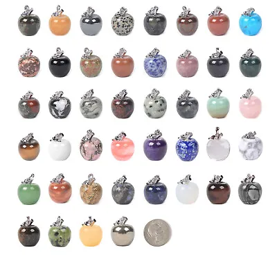 $1.99 • Buy 22mm Fashion Gemstone Crystal Stone Cute Apple Pendant Gift Jewelry Making