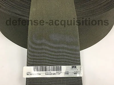 3.5 Inch MilSpec Military Webbing MIL-W-17337 C/1A RANGER GREEN Per Yard • $1.59