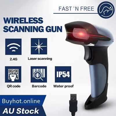 NETUM M5 Laser CCD Wireless Wired 1D 2D QR Code BARCODE SCANNER Reader USB Scan  • $89.95