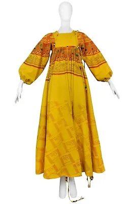 Vintage Iconic Zandra Rhodes Yellow Butterfly Coat 1969 • $10500