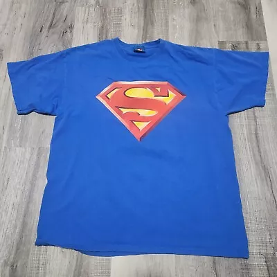 Vintage Superman Shirt Men’s Large Blue Single Stitch USA Superman Tag • $6.99