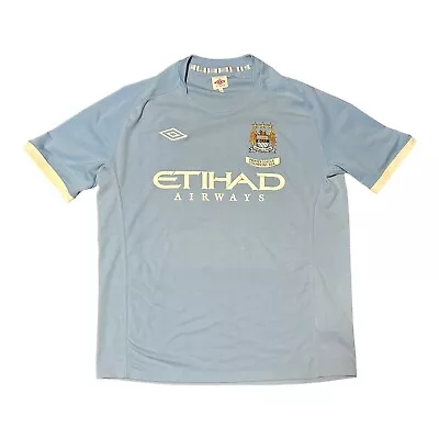 Manchester City 2009 2010 Home Football Soccer Jersey Short Sleeve Umbro Mens 48 • $44.97