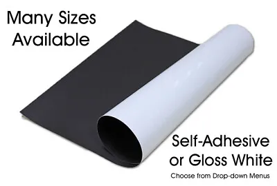 Magnetic Sheeting Sign Vinyl WHITE Or ADHESIVE Magnet Rolls For Car Van Vehicle • £12.95