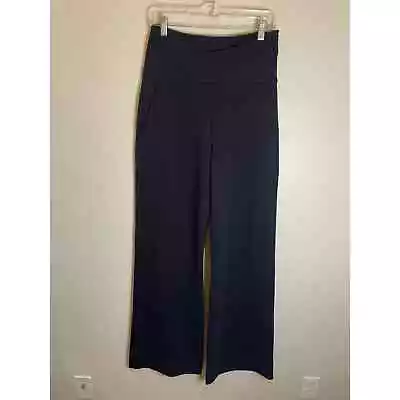 Cabi | Navy Rayon Ponte Knit Coco High Rise Wide Leg Trouser Pant Size 6 • $40